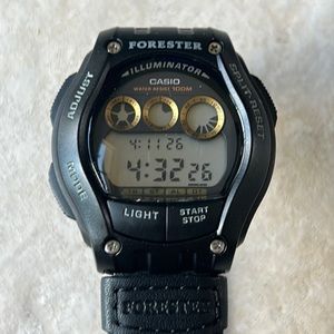 Casio Men's Watch Forester Leather RARE Retro Model Ft110 Ft110hl-1 Black